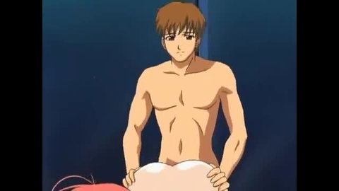 Anime hunk grabs massive tits from behind in Invasion of the Boobie Snatchers ep. 1