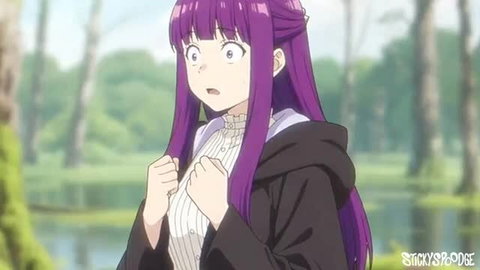 anime girl with purple hair