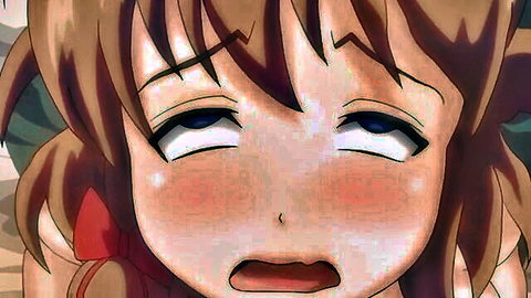Amanda Panda teary-eyed ahegao blush in hentai ep 1 closeup