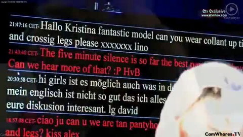 Kristina hot model collant legs chat girls P HvB kiss Alex amateur cam