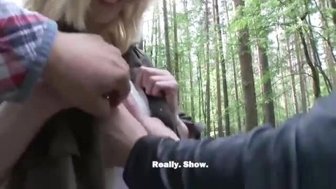 Crystal Maiden rough anal fucked in forest outdoors