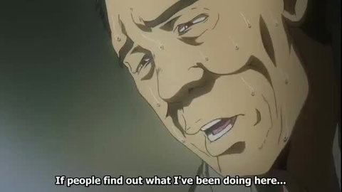 Anime man with intense worried expression from Yariman Fudousan vol.1 JAV