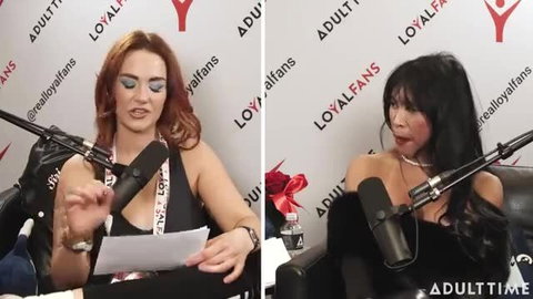 Romi Rain & Ember Snow at Adult Time interview panel