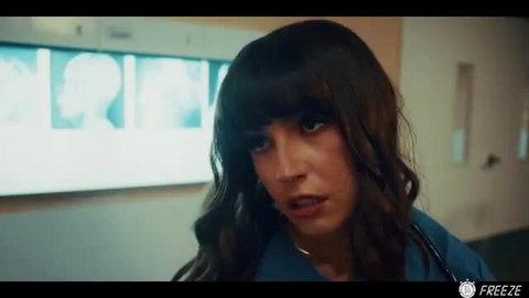 Chanel Camryn in sexy nurse outfit closeup