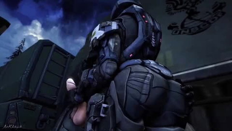 AnKhajiit in tight Halo armor, big ass fucked doggystyle from Kat Compilation