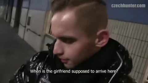 Czech Hunter 232: Cute Czech twink nude on bed stroking cock solo