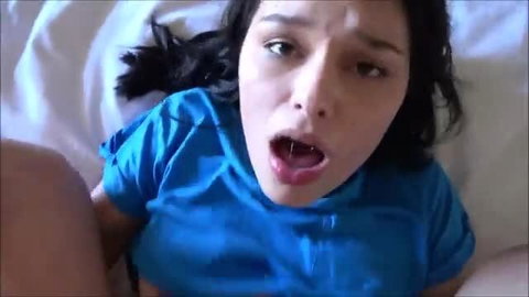 Hot Asian bae with open mouth in intense taboo fuck with stepbro