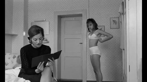 Helga Anders and Monika Zinnenberg nude in bra and panties, German retro erotic scene