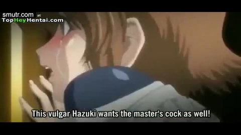Vulgar anime girl Hazuki begs for master's cock in hentai scene