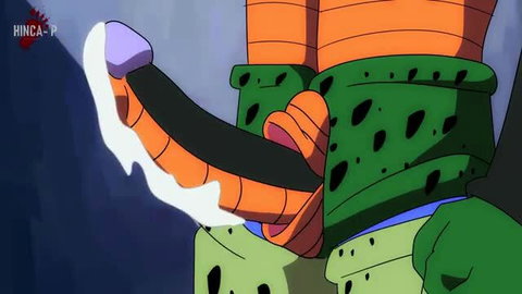 Cell Perfect hentai episode 6 closeup cumshot on orange dick and green alien body
