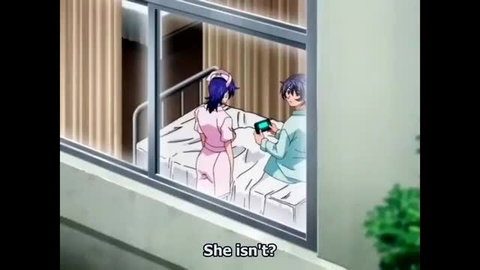 Chinetsu Karte JAV nurse in pink uniform with patient in hospital bed
