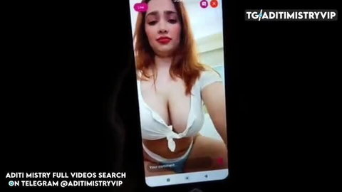Aditi Mistry hot Tango live cleavage tease in tight top