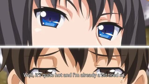 Kasumi's sweaty anime face closeup, hot and tired in hentai