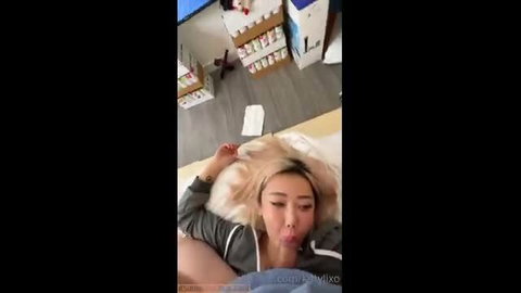 Sexy Asian blondie KittyLixo POV facefuck closeup