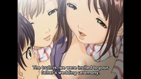 Anime stepmoms with huge tits at dad's wedding in Milk Junkies vol. 2