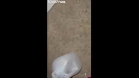 Black dude fucks tiny white hoe closeup on floor