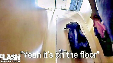 Amateur bathroom intrusion surprise, she should have knocked