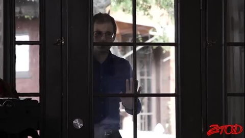 Milf Savana peeking through door in sexy shirt, Zero Tolerance