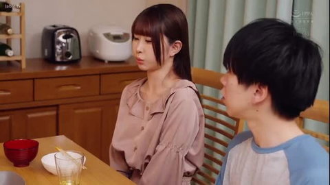Slim big tits stepsis in blouse tempts brother at table, JAV Sarina Momona