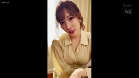Koio Konan post-abstinence in beige blouse, seductive smile, SSIS JAV