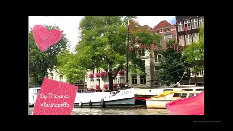 Nata Paradise Amsterdam canal boats, pretty blonde shemale MILF