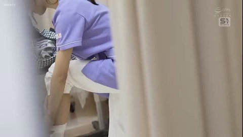 Sakurami Sakura nurse bending over in purple uniform, JAV SNOS-142