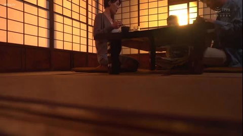 Fuyuka Hoshi kneels in kimono in warm tatami room JAV scene