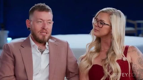 Kyle Stone & blonde Ashley in sexy interview on Wifey.com