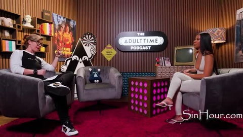 Ameena Green interviews Bree Mills on Adultime Podcast set