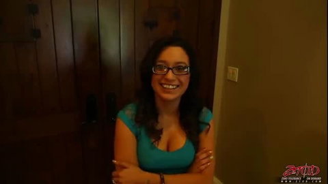 Lina smiles in cleavage-baring top, ready for facials