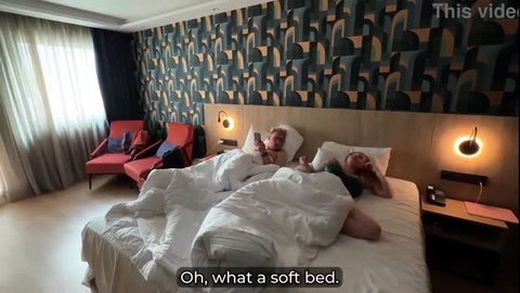 Murstar homemade hotel bed scene with stepmom and stepsons