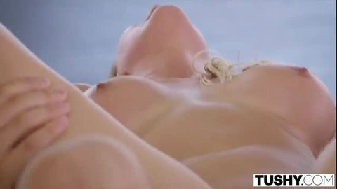 Busty blonde MILF Brett Rossi nude with big tits closeup