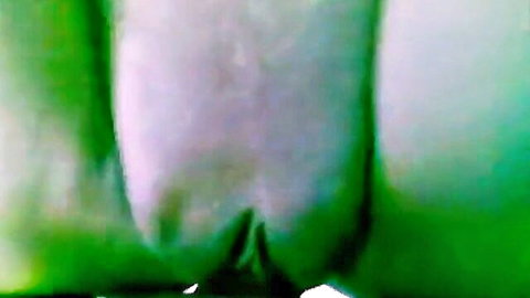 Blurry closeup of shaved Southeast Asian pussy lips spread wide open