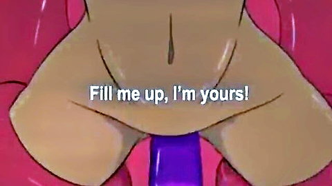 Animated ebony woman in plant vore scene, purple tendril penetrating her