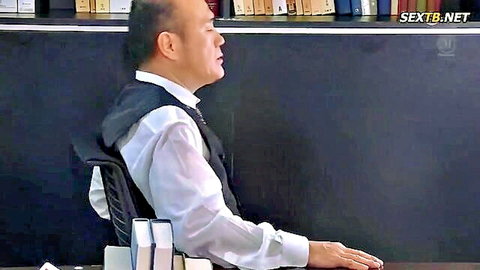 Nao Jinguji secretary in sweaty office scene with boss, JAV thumbnail