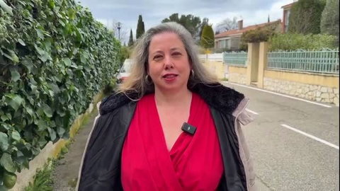 Jeny hot MILF in red dress and coat outdoors, burning desire