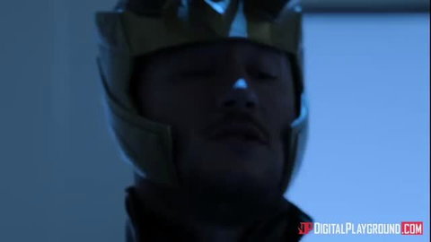 Loki helmeted man closeup in erotic video thumbnail
