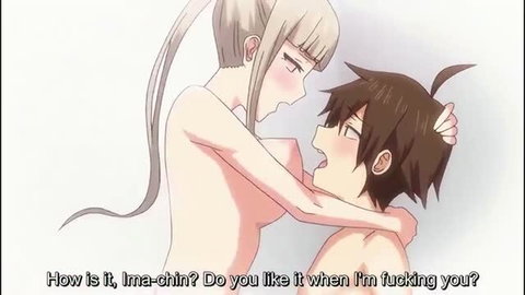 Angel fucks Ima-chin in JAV hentai sex scene, paizuri embrace