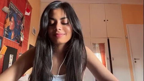 Shirleendurrah fresh amateur beauty eyes closed smiling in tank top