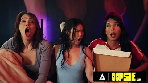 Lulu Chu, Valeria Atrei shocked faces in hot threesome preview