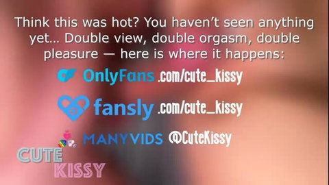 Cute Kissy OnlyFans promo: Double view double orgasm pleasure tease
