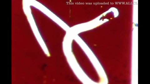 Swedish Erotica 022 glowing white abstract erotic loop on red background