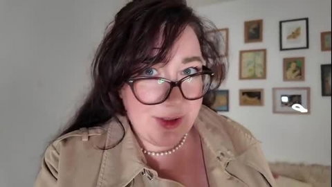 Lonely BBW MILF Jayne in trench coat smiling seductively