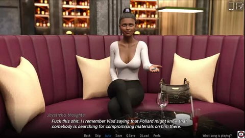 JoyStick in tight white top black pants on couch, University of Problems PT 27
