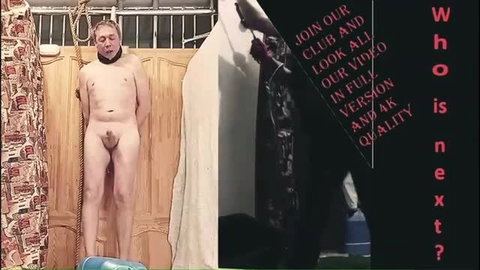 Nude man bound and gagged in BDSM restraint, smother peril thumbnail