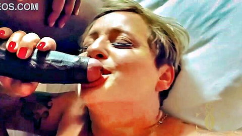Cassiana Costa MILF giving blowjob to BBC in hot threesome