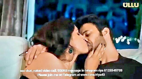 Passionate kiss between Indian couple in Secret Ingredient Ullu series