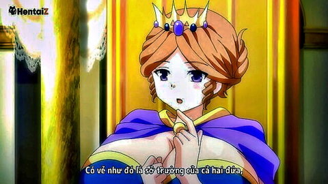 Princess Meltys with huge tits in crown and cape, Meltys Quest hentai