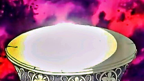 Mija Beautiful Demon 2: Glowing ornate drum-like object in purple fantasy glow, anime erotic style