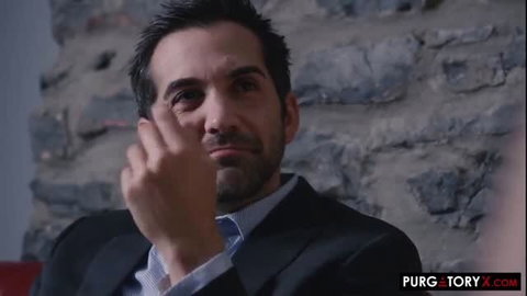 Donnie Rock in suit closeup from An Obscene Attorney with Sofi Ryan